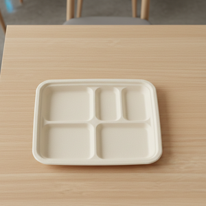 Ensemble d'assiettes festives en bagasse, fabriquées à partir de fibres de pulpe de canne à sucre, pour Thanksgiving et les fêtes de famille - Product Image 3