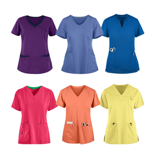 Venta caliente Top camisa uniformes conjuntos enfermería Hospital ropa médica estilo deportivo conjunto muy suave-Saomai FMF-muestra gratis - Product Image 4