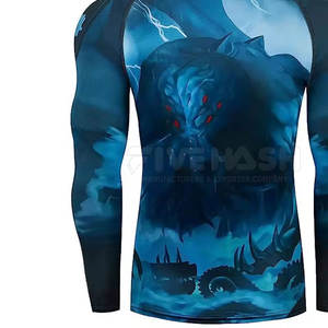 En stock, vente en gros, vêtements de sport pour hommes, rashguard professionnel imprimé par sublimation - Product Image 4