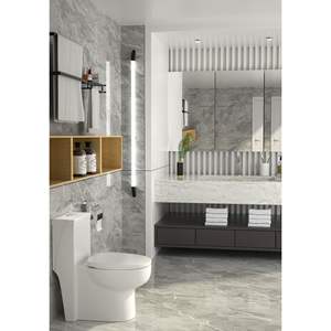 WC Monoblocco in Ceramica Bianca con Doppio Scarico e Sedile con Chiusura Ammortizzata, Qualità Premium - Product Image 5