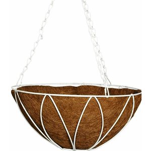 Decorative Metal Hanging Planter <b>Basket</b> with Elegant Botanical Leaf Design for Indoor Outdoor Greenery <b>Display</b> - Product Image 4