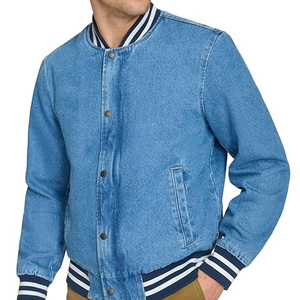 Men High Quality Cotton <b>Denim</b> Varsity <b>Jacket</b> Breathable Formal Style Front Logo Available All Sizes Colours for Winter 2026 - Product Image 5