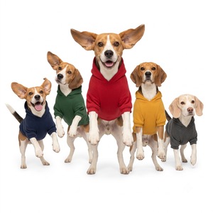 <b>Pet</b> Zip Solid Color Classic Stars Moons Embroidered Patch <b>Brushed</b> Fleece Hoodie Jacket Machine Wash Durable Trendy New Stylish - Product Image 1