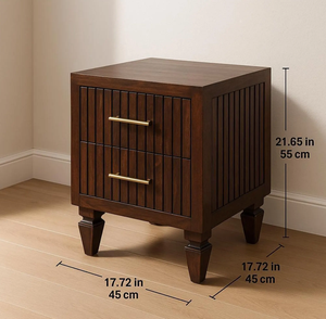 Mesita de Noche Moderna de Madera de Alta Calidad con Cajones, Gabinete de Cabecera con Logotipo OEM para Dormitorio, Gran Oferta a Precio Económico para Apartamentos y Hogares - Product Image 4