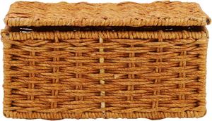 Caja Rectangular Artesanal Ecológica de Jacinto de Agua con Tapa Abatible, Organizador de Ropa - Product Image 2