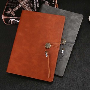 A5 Vintage Large Journal Soft Leather Notebook with Loose-<b>leaf</b> Diary Business Gift Set Notepad for Office or School Supplies - Product Image 4