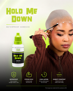 Pegamento para Pelucas de Encaje Hold Me Down, Tamaño Pequeño 0.7oz, Marca Privada, Fijación Extrema, Resistente al Agua - Product Image 6