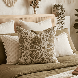 Housse de coussin carrée décorative en coton Paisley 20x20, imprimée à la main, avec fermeture éclair, pliable, impression personnalisée - Product Image 4