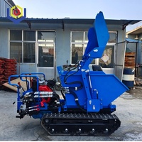 Hochwertiger TAISHANNIU Mini-Diesel-Raupentransporter mit Gummiketten, 6,6 kW/10 PS Motor, 3F+1R Getriebe, Pumpe, für den einfachen Einsatz in der Landwirtschaft