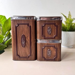 Stylish Wooden Tea Coffee Sugar Containers Set For Kitchen Countertop Storage Organizes Kitchen Countertop Neatly And Elegantly - Product Image 1