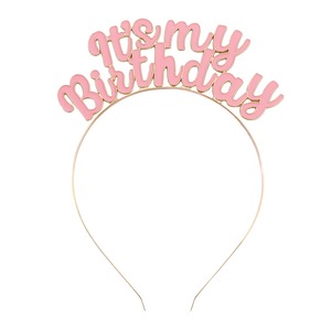 Diadema Brillante Multicolor con la Frase "Es Mi Cumpleaños", Accesorio para el Cabello para Fiestas, Diadema con Purpurina de Feliz Cumpleaños - Product Image 6