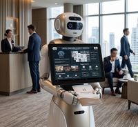 Máquina de Señalización Digital Android 14 de 15.6 Pulgadas con Pantalla Táctil Capacitiva IPS RK3576, PoE, con Certificación CE FCC para Robot IA