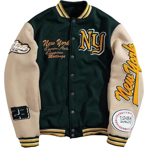 Chaqueta Universitaria OEM Personalizada, Chaqueta Bomber Letterman, Chaqueta Universitaria de Mezcla de Lana, Ropa Urbana, Ropa de Equipo, Parches Bordados, Marca Privada - Product Image 3