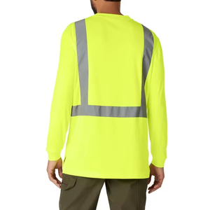 Vêtements de travail personnalisés en gros pour hommes, 100 % coton, à séchage rapide, respirants, anti-boulochage, écologiques, pour la sécurité sur le chantier - Product Image 3