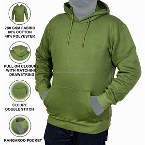 Sudaderas con Capucha para Adultos Más Vendidas en Color Verde, Sudadera con Capucha de Algodón y Felpa, Cómodas - Product Image 3
