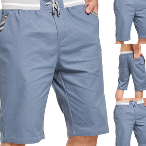 Pantalones Cortos de Lona Elásticos de Cintura Alta para Hombre, Estilo Biker y Béisbol, Transpirables, de Secado Rápido, Casuales de Verano, 100% Poliéster - Product Image 5