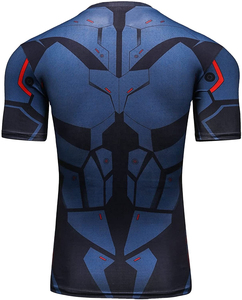 Camiseta de Compresión Rashguard al por Mayor, Ropa de Protección Solar, Camiseta Rashguard Sublimada de Manga Corta para Surf, para Hombre - Product Image 3
