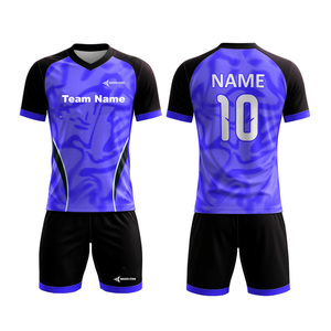 Custom Adult Men's Soccer Jersey Set Short Sleeve V-Neck Sublimated Geometric Print Team Name Moisture Wicking Quick Dry 100% - Product Image 3