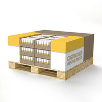 Affichage portatif de palette de PDQ de détail de haute qualité 1 2 3 support de carton ondulé de quart face 1/4 pour des boissons personnalisable