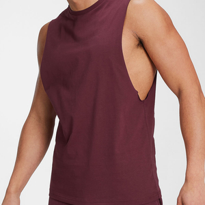 Wholesale <b>Men's</b> Knitted Solid Color Eco-Friendly Gym Tank Tops Breathable Fitness Sport Workout Casual Summer Clothing <b>Singlet</b> - Product Image 3