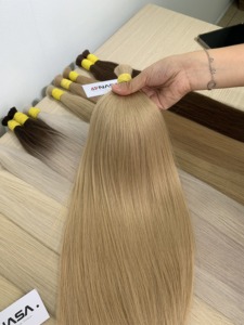 Precio al por mayor 100g Extensiones de cabello humano virgen vietnamita de alta calidad a granel, lisas naturales, súper doble densidad, con puntas de trama única - Product Image 2