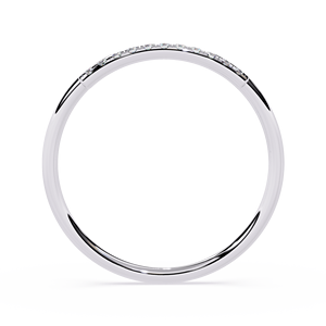 แหวนเพชรแพลตตินั่มทรงกลมเจียระไนบริลเลียนท์ ประดับเพชรแบบ Eternity Band ดีไซน์เรียบหรูสำหรับผู้หญิง ได้รับการรับรองจาก GIA - Product Image 4