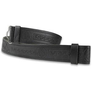 Cinturón de Kilt Escocés con Diseño en Relieve de Cardo Masónico, Accesorio de Vestimenta de Cuero Genuino y Duradero - Product Image 1