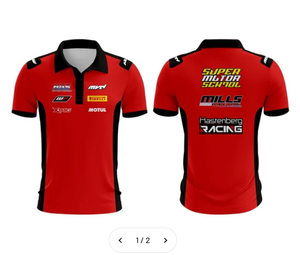 Diseña tu propia camiseta polo de automovilismo con sublimación y bordado, ligera, tallas grandes, para el personal del equipo Pitcrew. - Product Image 1