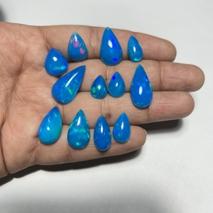 High Quality Ethiopian Opal Pryba Color Pear Cabochon Natural Blue Opal Genuine Multi Fire Opal Jewelry Making Calibrated Sizes - Product Image 3