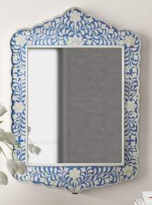 Marco de Espejo Decorativo de Lujo Moderno Hecho a Mano con Incrustaciones de Hueso Ecológico para Hoteles, Villas y Diseñadores de Interiores - Product Image 5