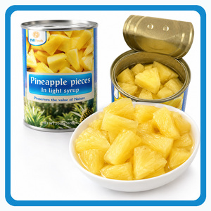 Vietnam Manufacturer Supply Tasty Factory Price International Standard <b>Pineapple</b> Pieces in <b>Light</b> Syrup In Bulk - Product Image 1