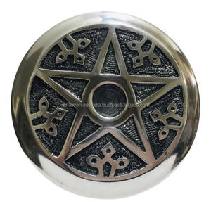 Tuile d'autel pentagramme en métal de qualité supérieure, 4,5 pouces, élégante, mystique, pour l'affichage d'autels païens, disponible en diverses formes et tailles - Product Image 1