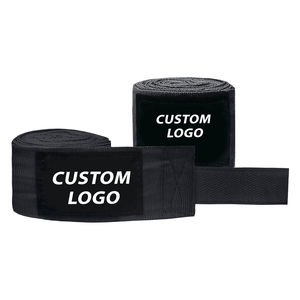 Best Supplier <b>Black</b> Solid Color Good Supplier New Arrival Trendy OEM ODM Service Durable Cotton Training Boxing Hand <b>Wraps</b> - Product Image 1
