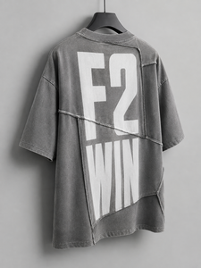 Camiseta Blanca Extra Grande de Algodón F2WIN para Hombre, Estilo Urbano, Manga Corta, Cuello Redondo, Diseño con Letras Impresas, Transpirable, Ajuste Jersey, OEM - Product Image 6