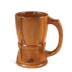 Eco Friendly Wooden Coffee Mug Handmade Solid Wood <b>Cup</b> Natural Finish Rustic Style Drinkware <b>for</b> Kitchen - Product Image 2