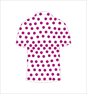 Mens <b>White</b> Pink Polka Dot <b>Polo</b> Shirt Custom Sublimation Short Sleeve Summer Casual Breathable Lightweight Golf Shirt - Product Image 2