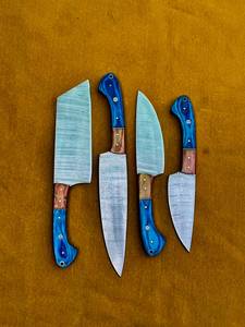 Couteau de chef artisanal Thewizcrafts de 10 pouces en acier inoxydable, manche en bois, design ambidextre, style vintage, finition hautement polie - Product Image 1