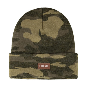 หมวกบีนนี่ถักไหมพรม 100% ผ้าฝ้ายและอะคริลิก สำหรับผู้ใหญ่ พร้อมโลโก้ สไตล์ Y2K ระบายอากาศได้ดีและน้ำหนักเบา ขายส่ง - Product Image 1