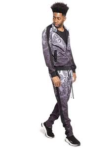 Survêtement pour hommes, prix de gros, survêtements pas chers, vêtements de sport pour hommes, survêtement personnalisé bicolore, coupe ajustée, 100% coton, pour hommes - Product Image 5