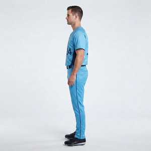 Uniforme de baseball personnalisé par le fabricant, vêtements de sport pour hommes, maillot imprimé, short respirant et anti-transpiration, uni - Product Image 4