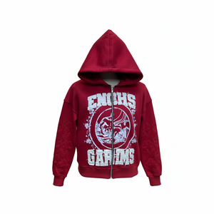 Hoodie à fermeture éclair personnalisé, coupe parfaite, très demandé, imprimé numériquement et logo brodé pour hommes - Product Image 6