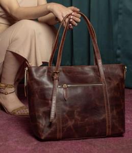 Nouveau Sac Fourre-tout Femme 2026 Tendance Fait Main Vintage en Cuir Pleine Fleur avec Fermeture Éclair et Deux Poignées pour Usage Quotidien Toute l'Été - Product Image 3