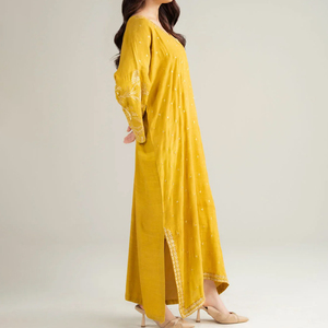 Robe longue pour femmes, style musulman, manches longues, coupe ample, respirante, style Dubaï, tenue décontractée pour les fêtes, robe longue élégante pour femmes - Product Image 3