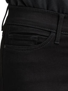 Pantalones de Algodón Negros de Pierna Recta y Cintura Media para Mujer, con Cierre de Botones, Corte Regular, Largos, Color Sólido, Estilo Casual para Otoño - Product Image 5