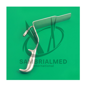 เครื่องมือถ่างช่องคลอดแบบใยแก้วนำแสง Sambrialmed St. Marks, ขนาด 29 ซม., ใบมีดโค้งกว้างลึก 60x45 มม. ใช้สำหรับการผ่าตัดระบบทางเดินปัสสาวะและอวัยวะเพศ - Product Image 1