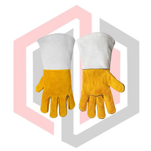 Guantes de Cuero Dividido para Soldadores Mig Mag, 7 oz, 16 Pulgadas, Resistentes al Calor, Antiestáticos, Antidesgarros, Antivibración, Sin Silicona - Product Image 5