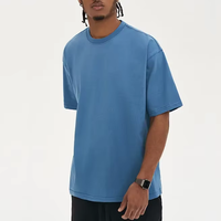 T-shirt vintage streetwear surdimensionné en coton 100 % délavé à l'acide, tendance 2026, écologique, avec impression de logo personnalisé et broderie