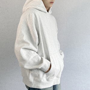 Sudadera con Capucha Extra Grande para Hombre, Color Gris Sólido, Felpa Francesa, Informal, con Bolsillo Delantero, 100% Algodón, Corte Regular, Transpirable, para Primavera - Product Image 3