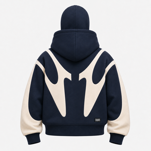 Sweat à capuche zippé intégral épais avec masque intégré, style streetwear, coupe oversize, en polaire, pour homme, haute qualité, personnalisable - Product Image 2