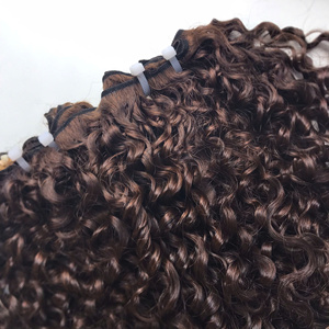 Extensiones de cabello humano de alta calidad Cabello virgen humano vietnamita Cutícula alineada Marrón Pixie rizado para mujeres Precio al por mayor - Product Image 1